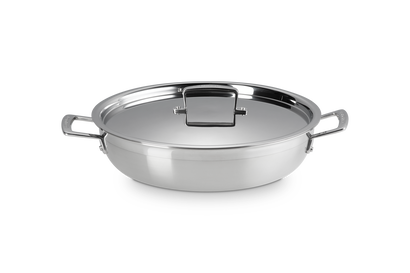 Sautergryde m/Non-Stick belægning og låg 3-ply rustfrit stål