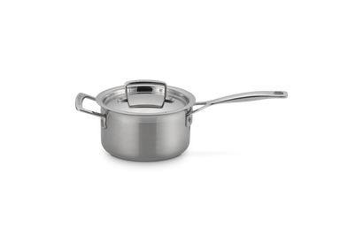 Kasserolle m/låg og hjælpehåndtag 3-ply rustfrit stål