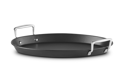 Oval fiskepande Toughened Non-Stick