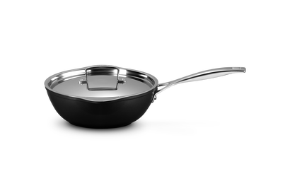 Dyb stegepande m/ hældetud Toughened Non-Stick