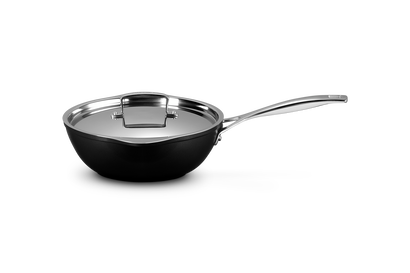Dyb stegepande m/ hældetud Toughened Non-Stick