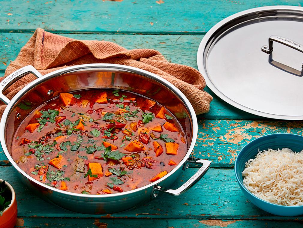 Gumbo med søde kartofler og røget paprika