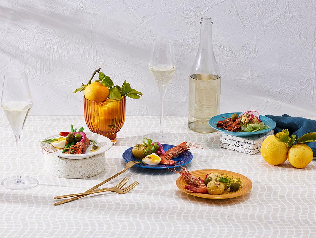 Salad Niçoise med rejer