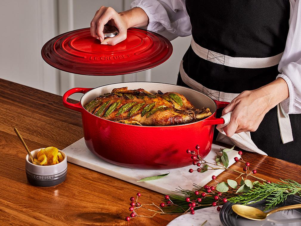 Stegt and med appelsin og salvie