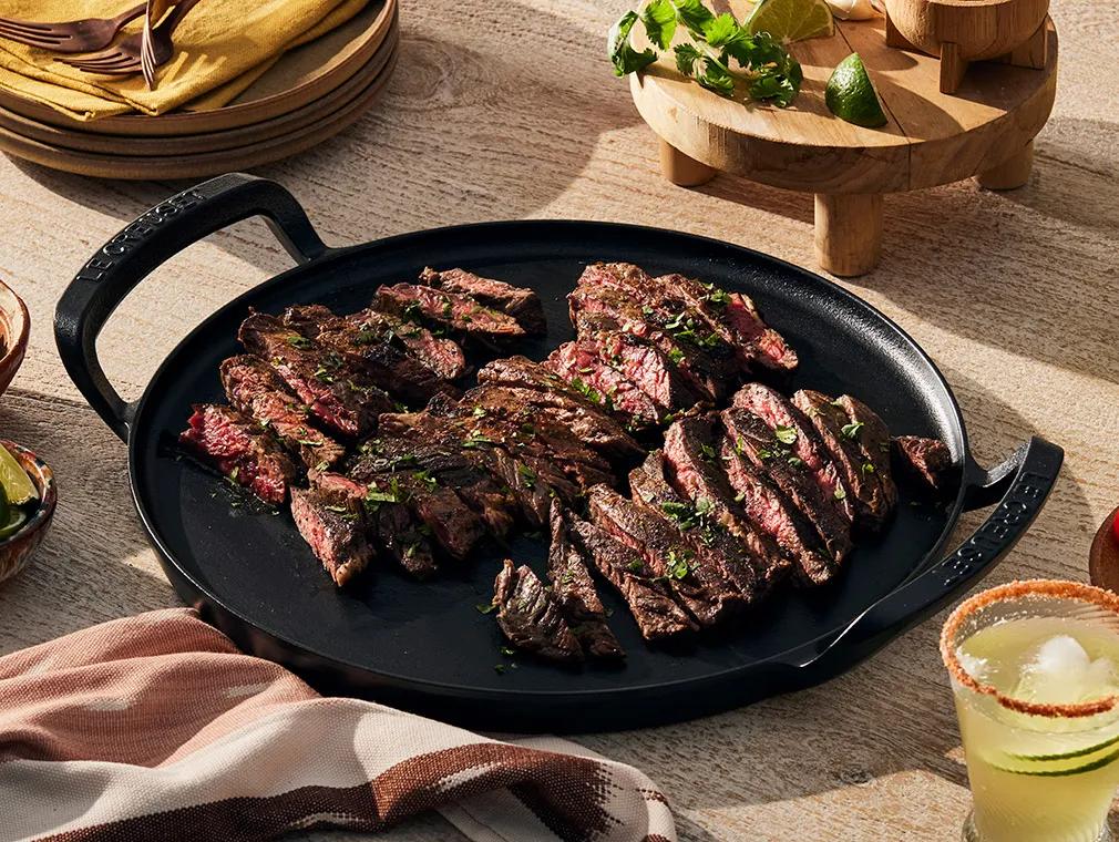 Fajitas med grillet oksespidsbryst