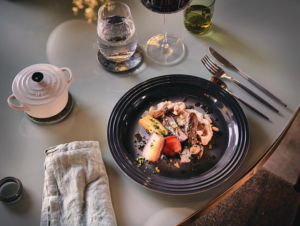 Osso Bucco af gulerødder med gremolata og bønnepuré
