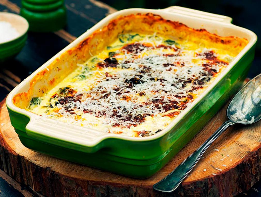 Sølvbedegratin med brødkrummer, fløde og parmesan