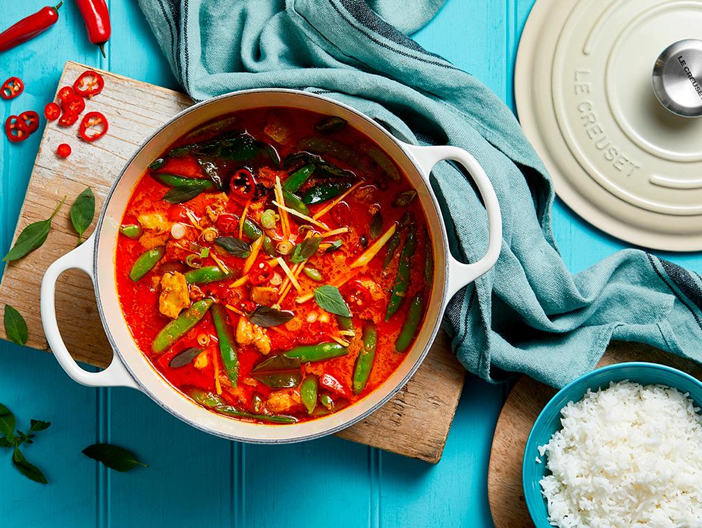 Thai kylling i rød karry