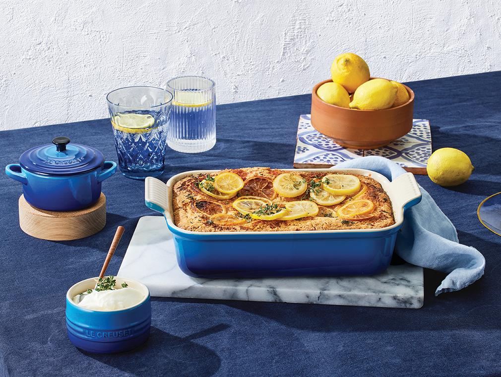 Polentakage med citron, timian og olivenolie