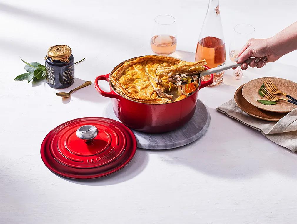 Coq au Vin-tærte med hvidvin