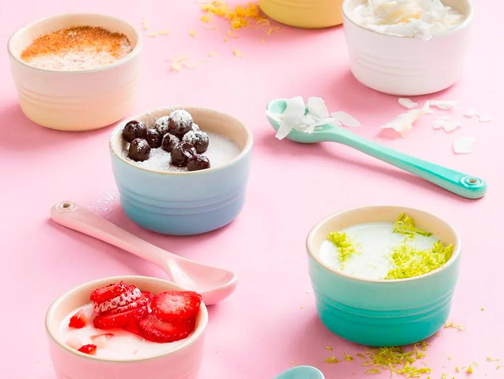 Panna Cotta med forskellige smagsvarianter