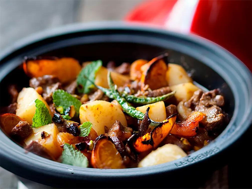 Marokkansk lam og abrikos i tagine