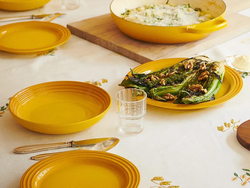 Grillet hjertesalat med valnøddevinaigrette