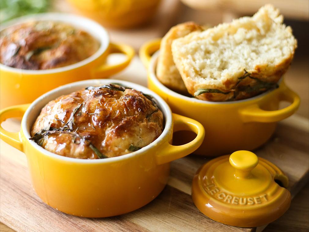 Mini focaccia med rosmarin & honning