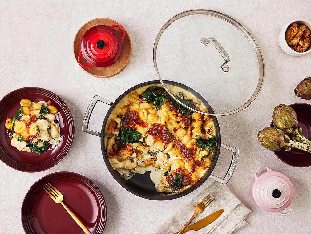 Gnocchi med bagt artiskok og spinat