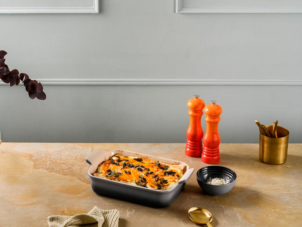 Græskar-lasagne med ricotta og salvie