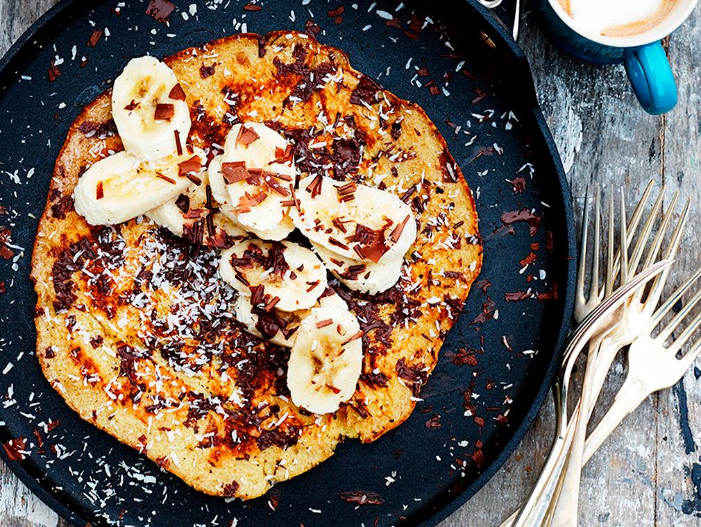 Bananpandekager med kokos