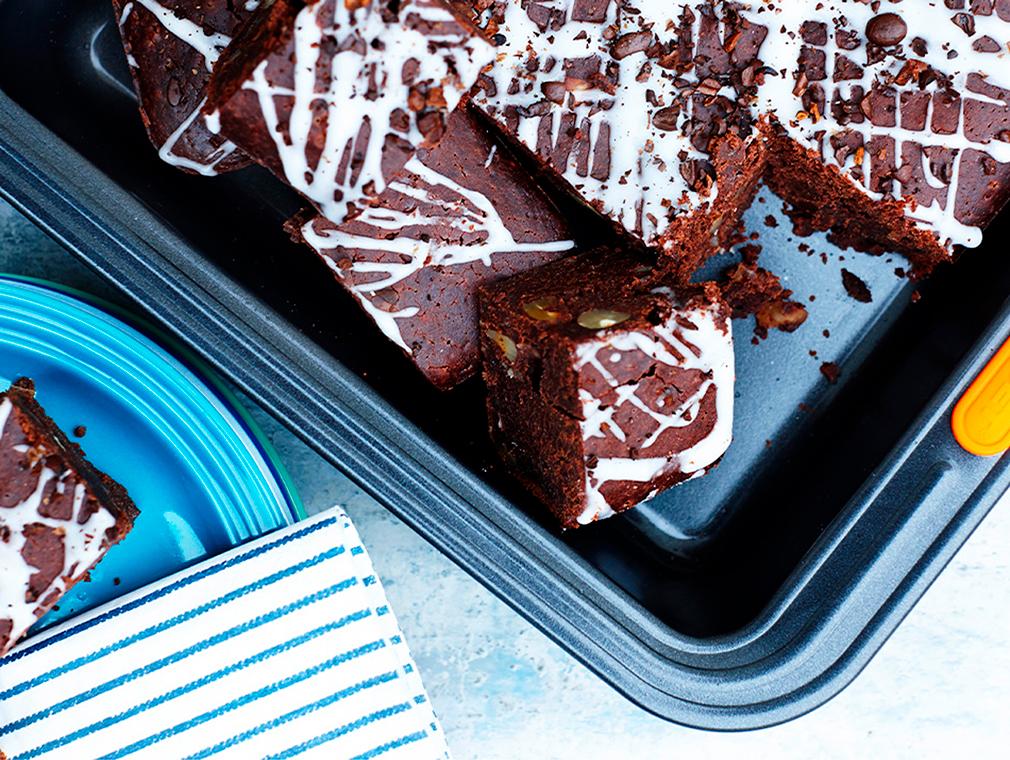 Chokoladekage med kaffe & nødder