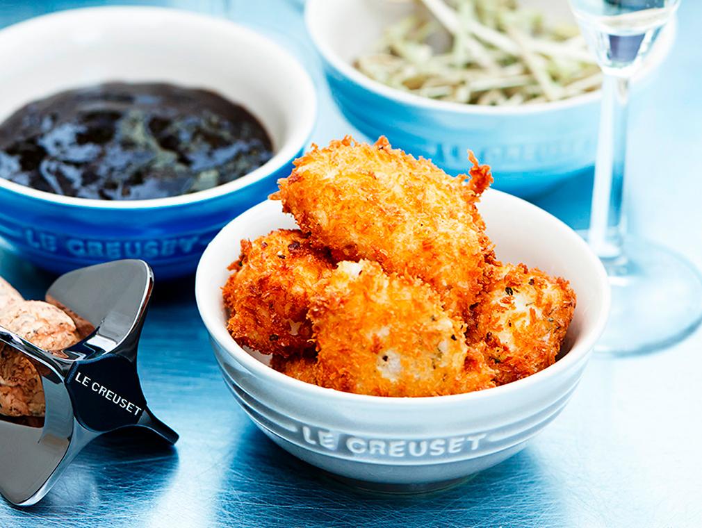 Ostefritter med feta og mozzarella